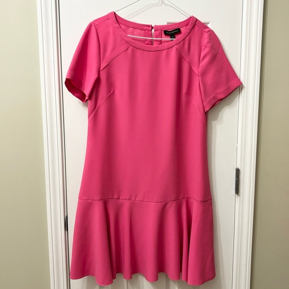 NWT Banana Republic Hot Pink Drop Waist Short Sleeve Dress Womens Size 8 - Picture 2 of 8